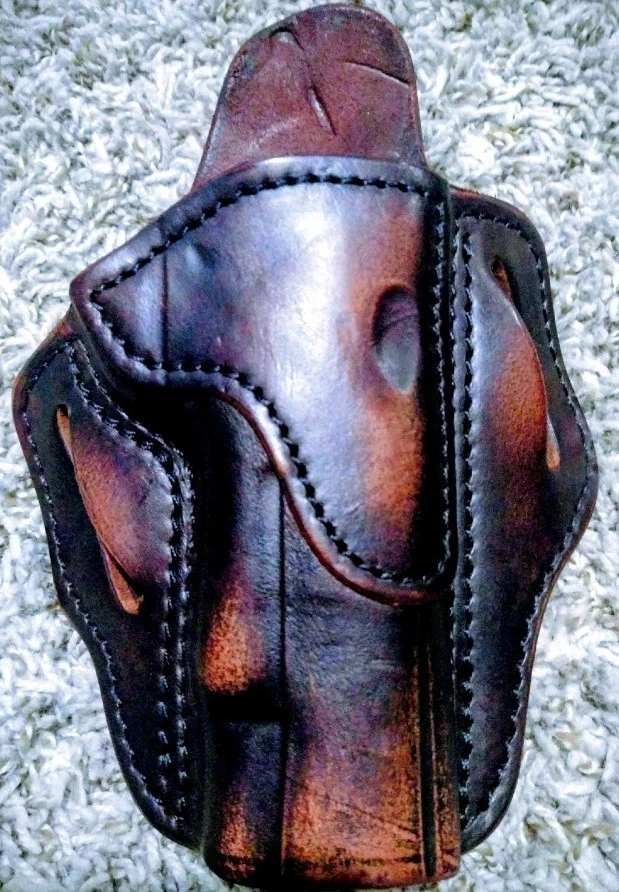 Funda de cinturón de cuero de pistola 1791 mano derecha sigilosa cuero marrón se adapta a 1911  Foto 2 de 2