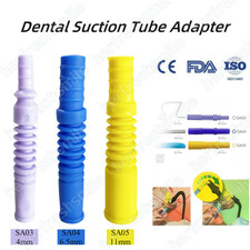 3Sizes Dental Suction Tube Adapter Brush Dental Saliva Ejector Tips Converter