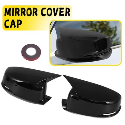 Black Ox horn Rear View Mirror Cover Trim 2pcs For Honda Accord 9th 2013-2017