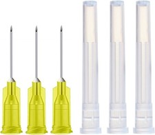 100Pack 30Ga 1/2 Inch Sterile Disposable Injection Needle with Cap for