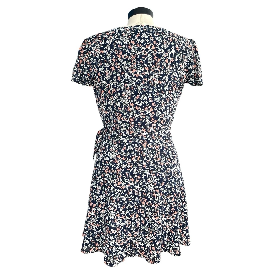 Vestido Abercrombie & Fitch Surplice Forrado Midi Med Cottagecore Romántico Preppy Foto 4 de 4