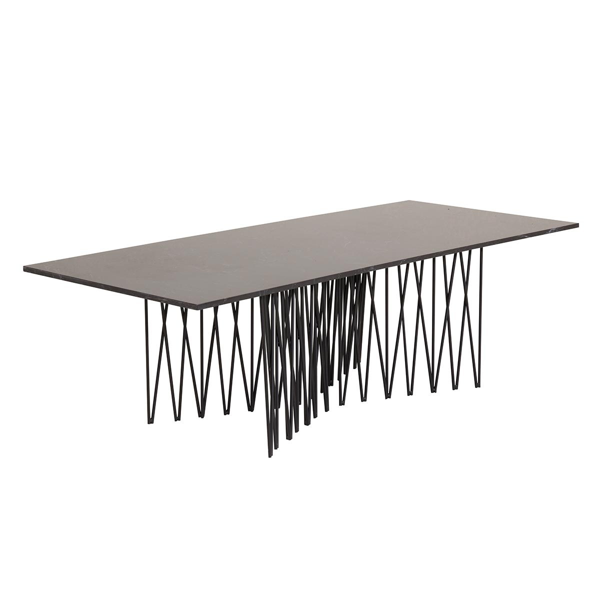 Table basse Stone 140cm noire anti-rayures pour grand salon familial