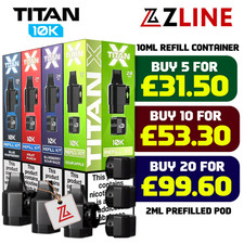 Titan X Prefilled Pods 10K Puffs | 20mg | Titan X Refill Vape Pods | 10000 Puffs