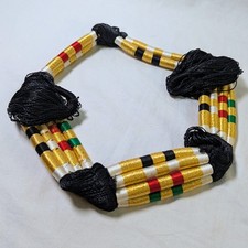 Vintage Ceremonial Islamic Igal Agal Headpiece Silk Wrapped Gold Tassel Cord