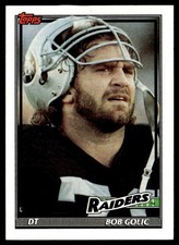 1991 Topps Bob Golic Los Angeles Raiders #98