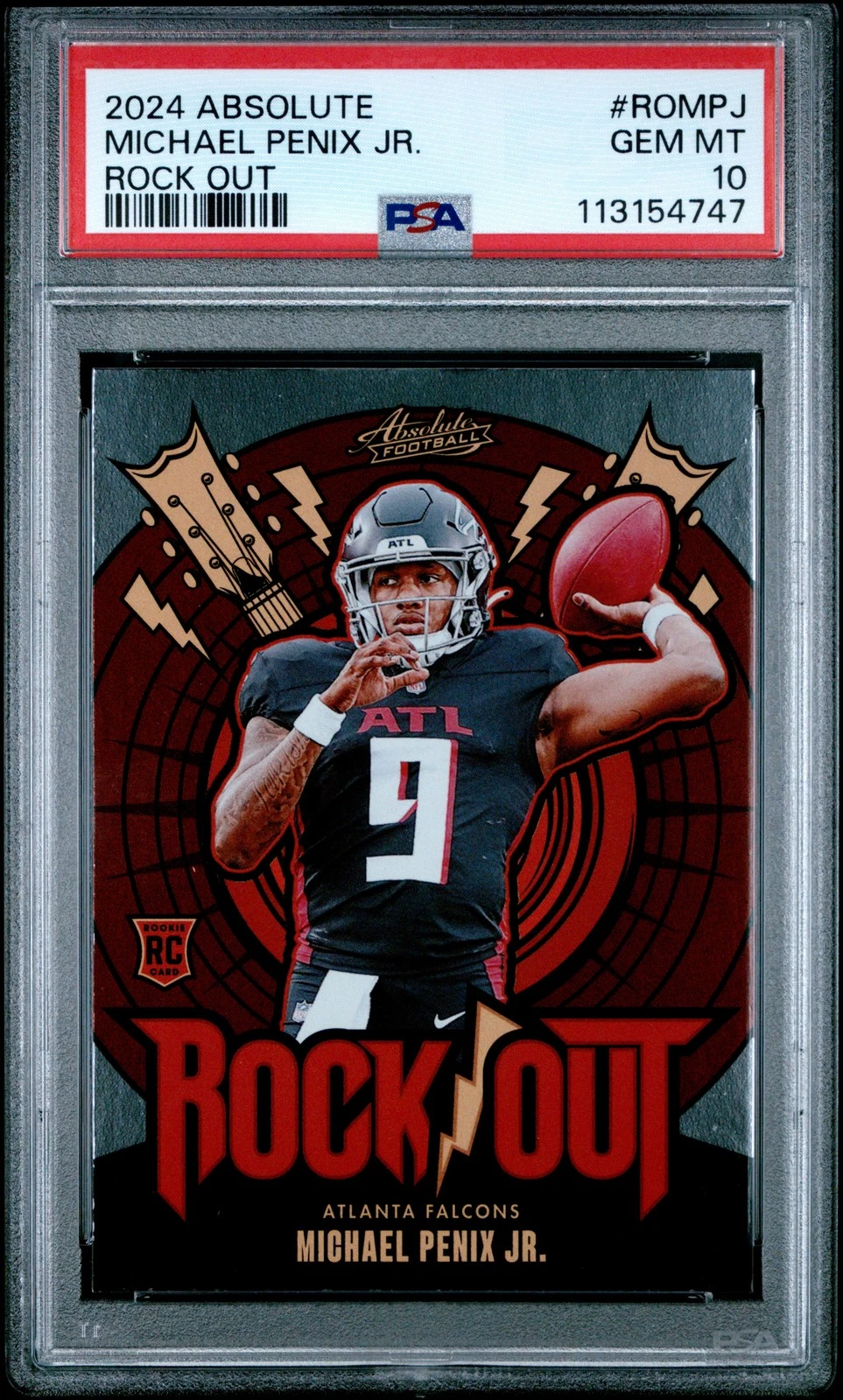 Michael Penix Panini Absolute Rock Out #ROMPJ Base