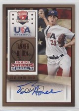 2015 Panini Contenders USA Baseball Ticket Red Foil Tanner Houck #64 Auto uk2