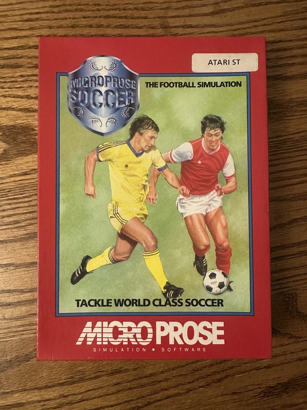 MicroProse Soccer Tackle World Class Atari ST Vintage Big Box PC Game 1988