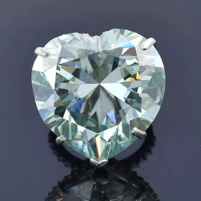 #ad 25 Ct Blue Treated Diamond Ring Heart Shape VVS1 Certified Christmas Gift $396.60