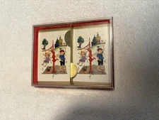 Vtg Redi-Slip Playing Cards: Kids Playing With Water Pump