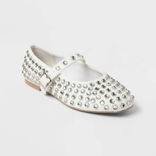 Kids' Toree Rhinestone Ballet Flats White - art class - Size 13 B80s
