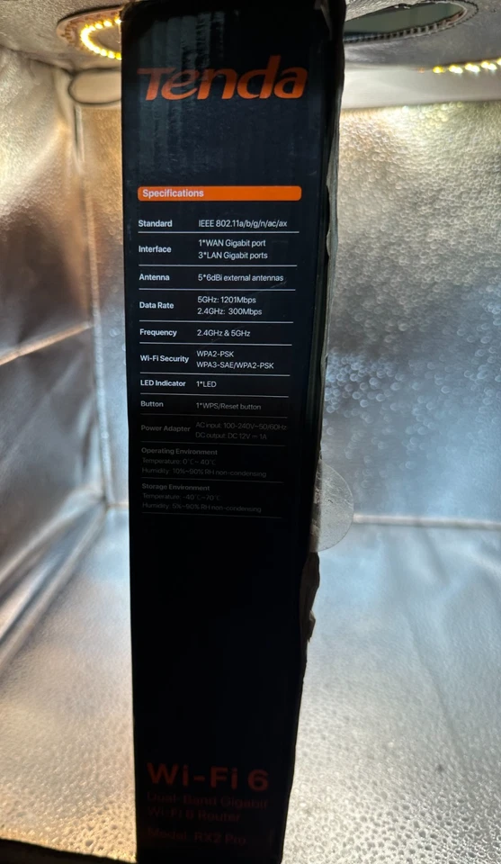Tenda WiFi 6 Router for Home AX1500 Dual Band Gigabit Router for Wireless RX2Pro - Image 2 of 4