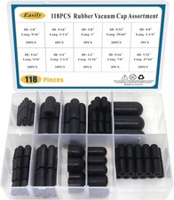 118 Pcs Vacuum Caps Assortment, 10 Sizes Rubber Vacuum Caps Kit,Vacuum Plugs Hos