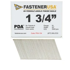 1-3/4" ANGLE FINISH NAILS 16GA GALV 2,500ct | PDA-134