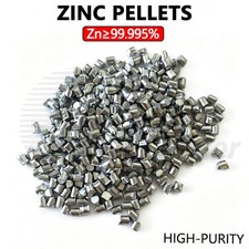 99.995 Zinc Metal Pellets 0.8-12mm Anode Electroplating High Purity Zn 1kg-50g