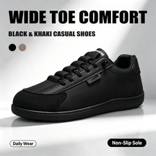 Men's Wide Toe Casual Shoes Comfort Sneakers Flat Sports Shoes Athletic Shoes