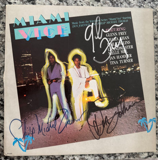 Original vinyl pressing of the Miami Vice TV Series Soundtrack SIGNED