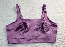 Ruby Ribbon Size 38 Demiette  Compression Sports Bra In Lush Purple Smooth Fit