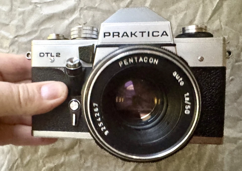 Ultra Rare !!! M42 Pentacon Reflex Numérique Praktica Dtl 2 & 1,8/50mm Dtl 2 - Photo 2/4