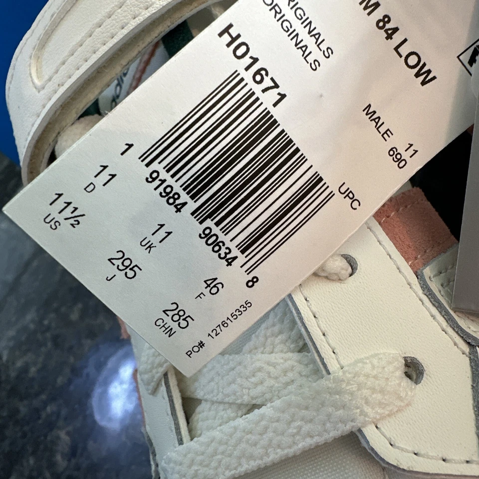 Adidas Originals Forum 84 Low H01671 Off White/ Collegiate Green/Glow Pink 11.5. - Image 4 of 4