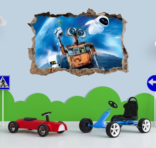 WALL-E 3D Smashed Wandtattoo Abnehmbare Aufkleber Kunst Dekor MMS27 - Bild 3 von 4