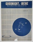 Goodnight, Irene by Ledbetter, Lomax, Sheet Music, 1950