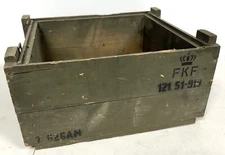European Military Issue Empty Wooden Green Ammunition Storage Box