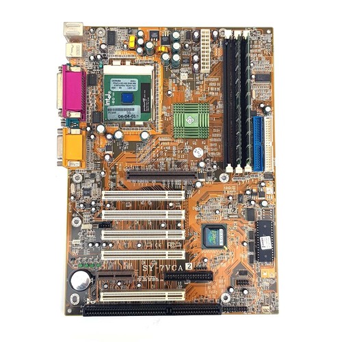 Soyo SY-7VCA Motherboard Desktop PC ISA, PCI, PGA 370 + RAM - 第 2/7 張圖片