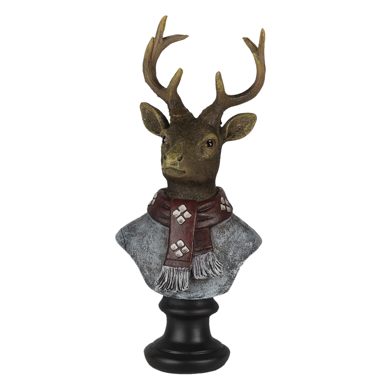 Reindeer Stag Figurine Bust Dressed Animal Retro Ornament Statue Steampunk 23cm