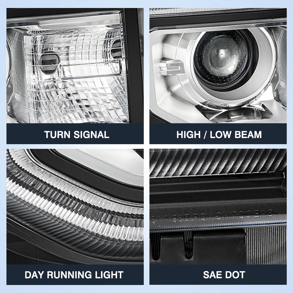 Faros proyectores LED DRL para GMC Sierra 1500 2016-2018 tipo HID/Xenón Foto 4 de 4