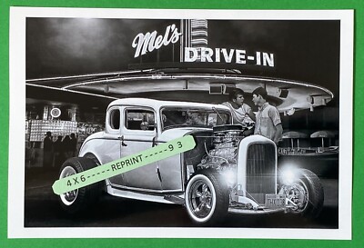 Found PHOTO American Graffiti Movie Hot Rod Cars Mels Drive In