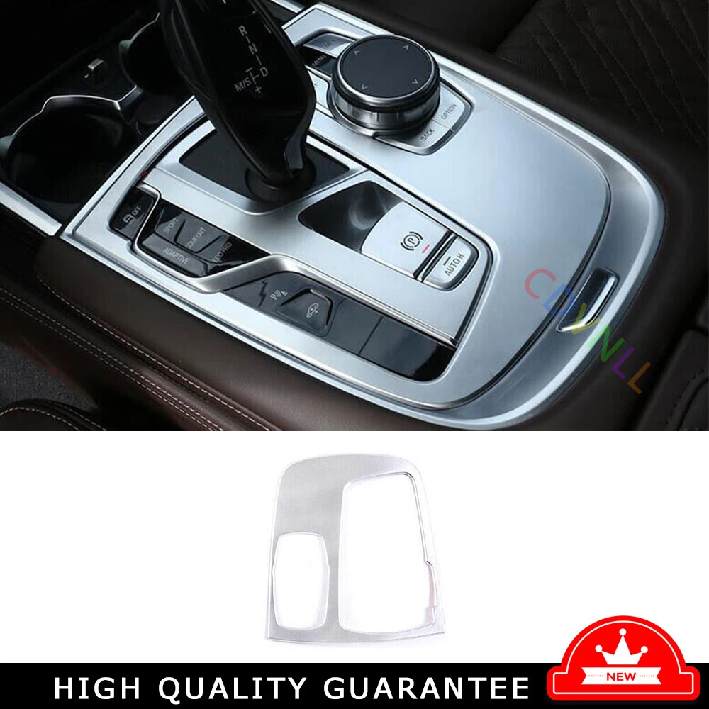 Console Gear Shift Frame Cover Trim 1PCS For BMW 7 Series 2016-2022 Matte Silver