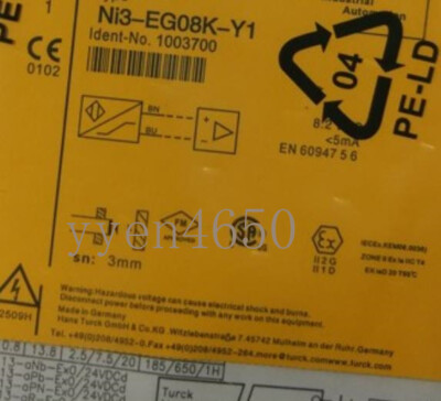 1X PROXIMITY SWITCH NI3-EG08K-Y1