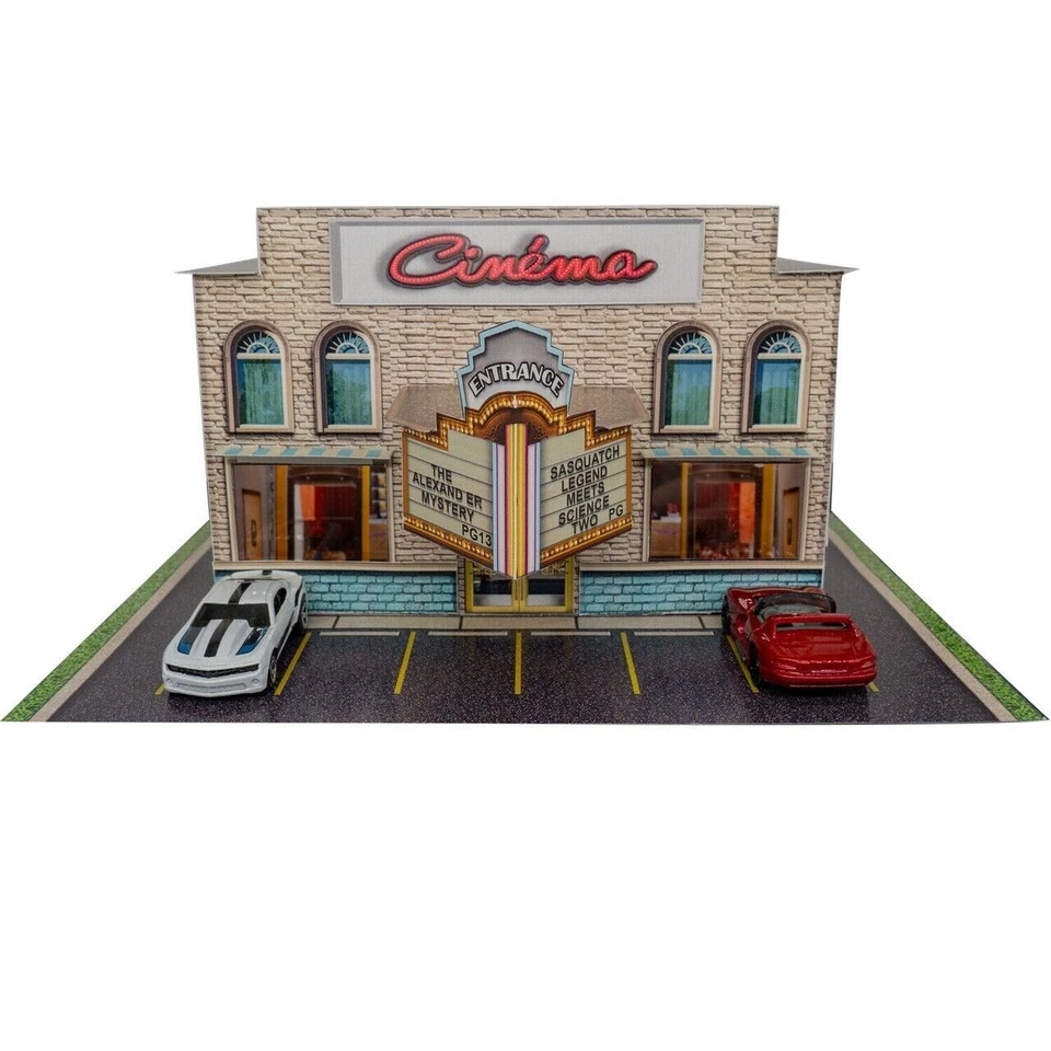 (PLEASE READ) Flexstock New "Movie Cinema"  1/64 S Scale /HO Scale Slot Car Kit - Image 2 of 4