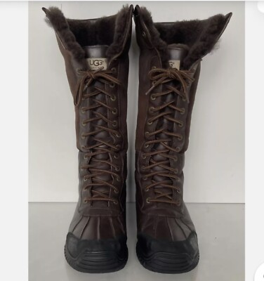 UGG Australia Adirondacle III Tall dark brown leather winter boots EU37/US6
