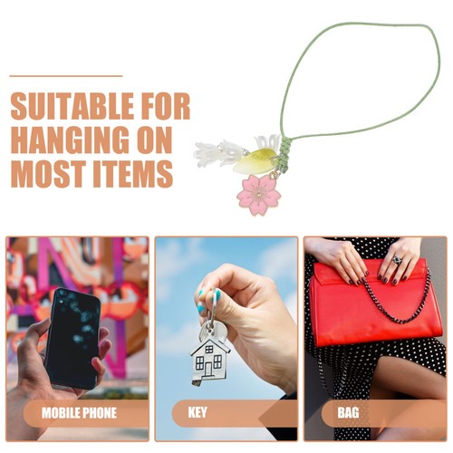 Creative Flower Keychain Cell Phone Decoration Colorful Beaded Lanyard - Zdjęcie 8 z 12