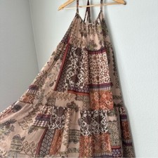 Lumina Fashion Made in Italy dress boho Flowy silhouette floral Strappy Maxi