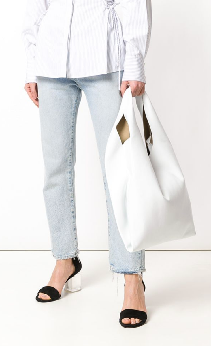 【MAISON MARGIELA】SHOPPING BAG Maison Margiela Leather Bag with Pouch Oversized Shopper