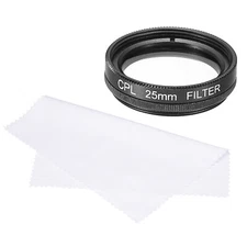 25mm Circular Polarizer Filter Polarizing Filter with Cleaning Cloth
