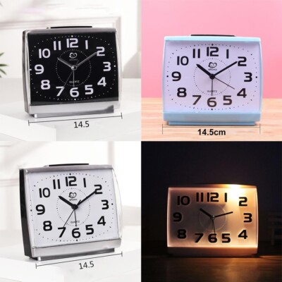 Silent Tischuhr ohne Ticken Quarz batteriebetrieben Wecker f??r den  Nachttisch