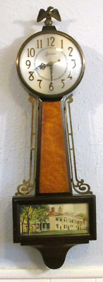 Vintage 1940s Electrical Sessions Mt. Vernon Banjo Wall Clock | eBay