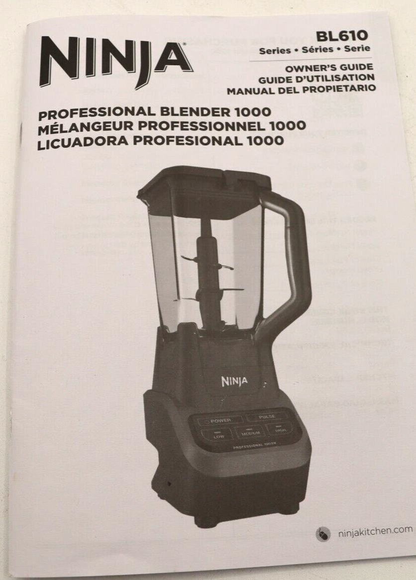 Ninja Professional Blender 1000W BL610, in Black, with Manual and