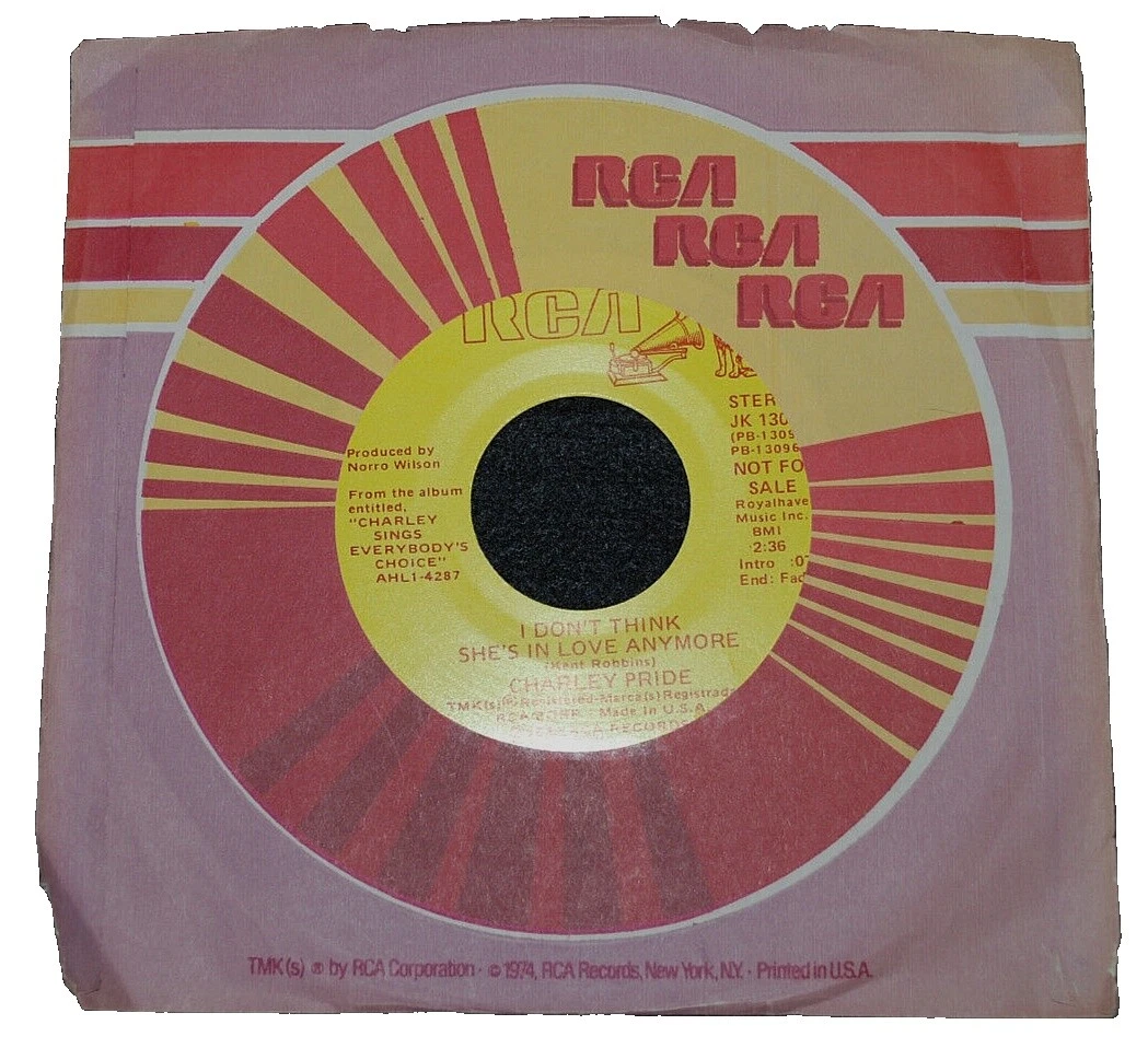 Country Single 45 RPM Speed Vinyl Records