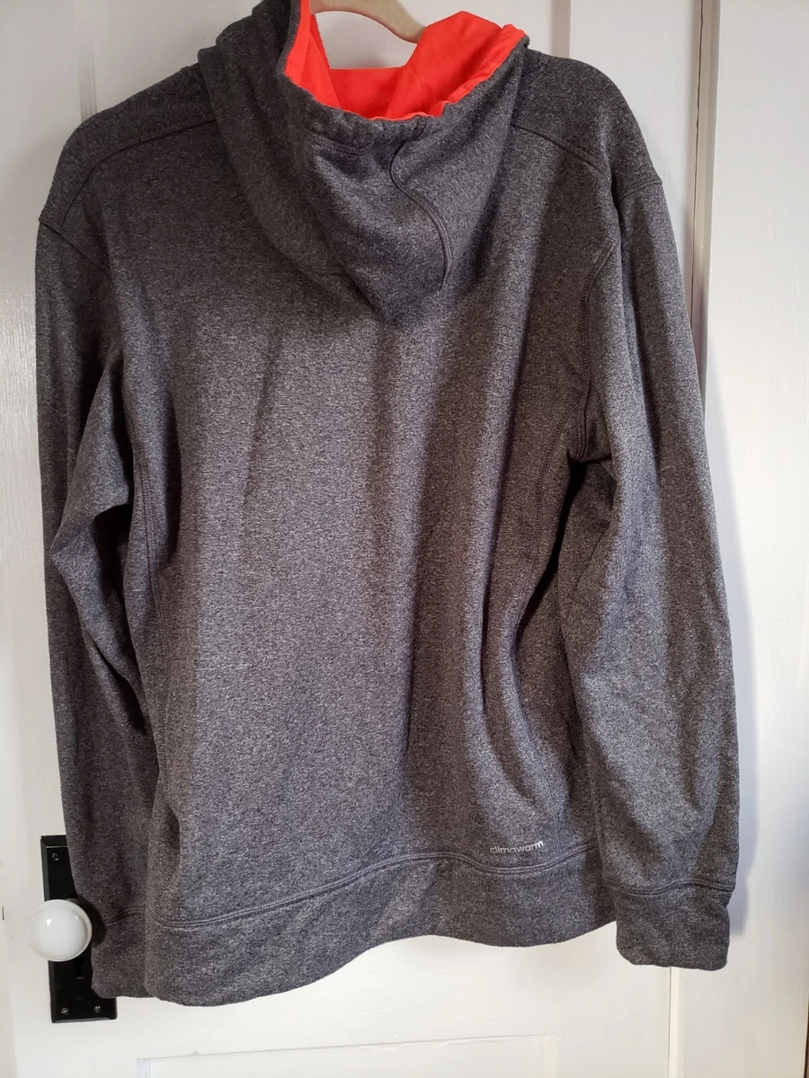 Adidas hoodie cheap grey and orange