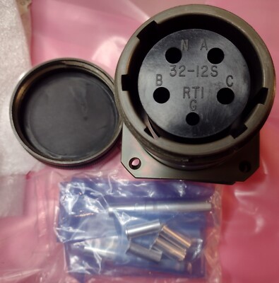 RTI RT90555C32612S 5-Pin MIL-DTL-22992 RT9055 Power Receptacle 277-480VAC 3Ph 4W