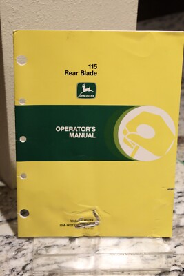 115 Rear Blade John Deere 115 Rear Blade Operator's Manual OM-W21330 | eBay