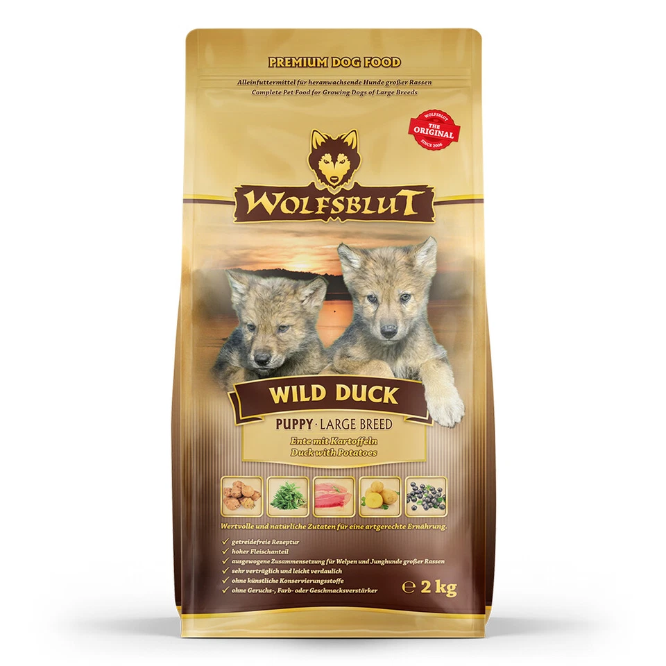 Wolfsblut - Wild Duck Large Breed Puppy - 2 kg - Hundefutter - Bild 2 von 4