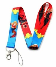Captain Marvel Character Comics Themed Lanyard ID Holder Keychain