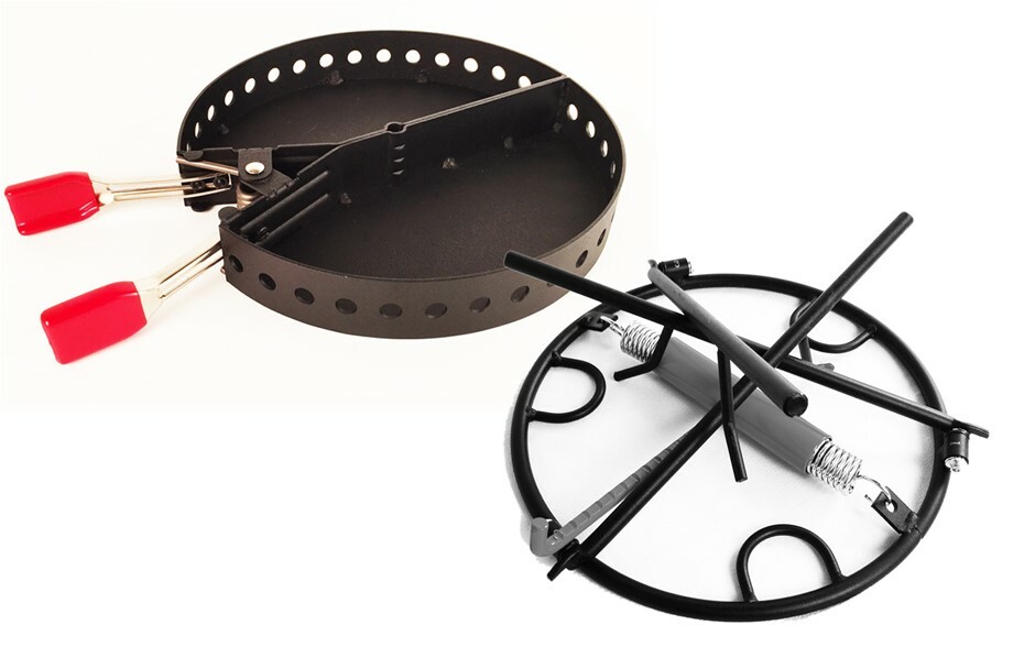 CampMaid 2PC Dutch Oven BBQ Camp Kit Lid Lifter New Charcoal Holder