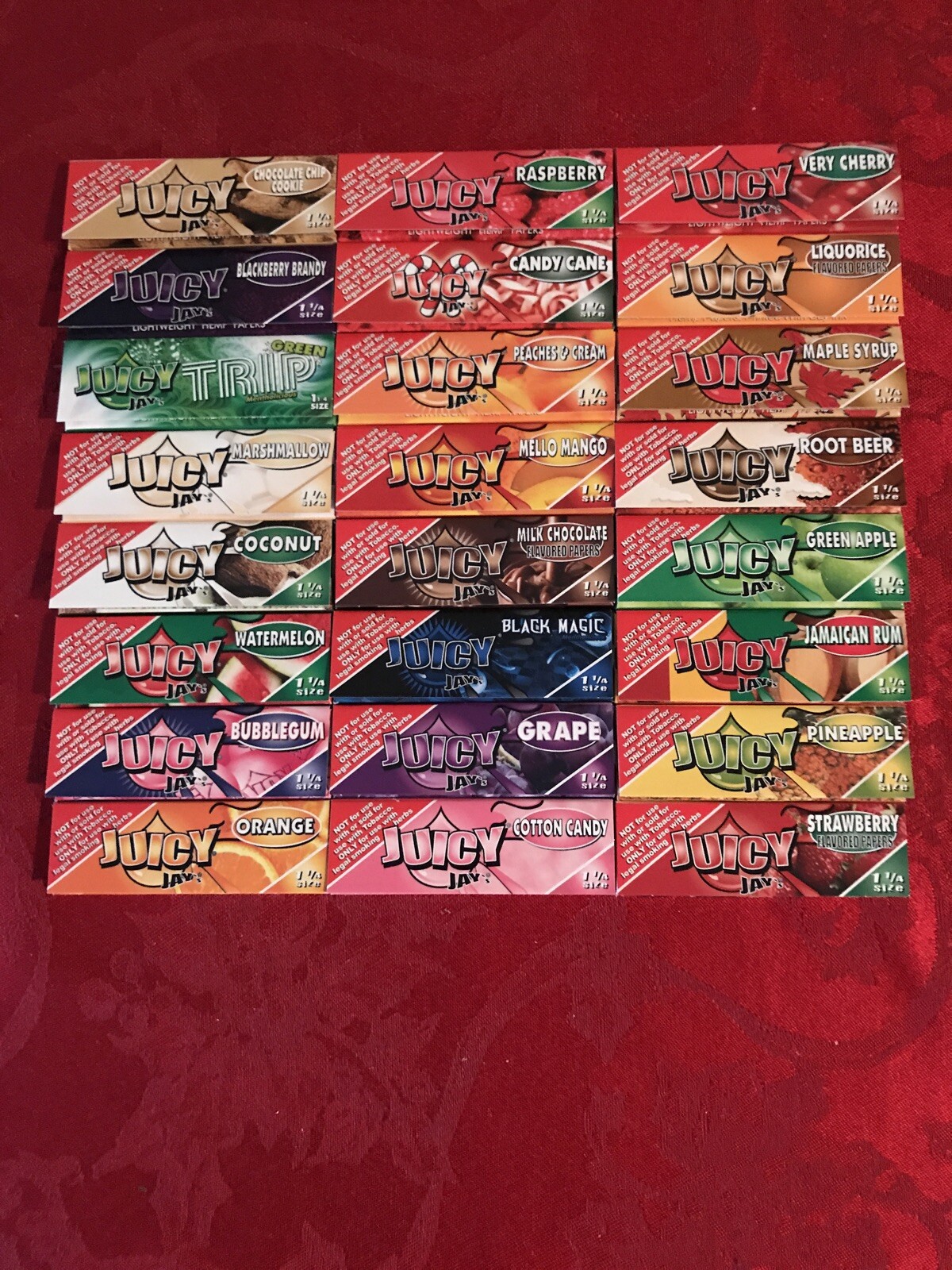 JUICY JAY'S PICK ANY (3) PACKS MIX & MATCH ALL FLAVORS 1 1/4 HEMP PAPERS USA!